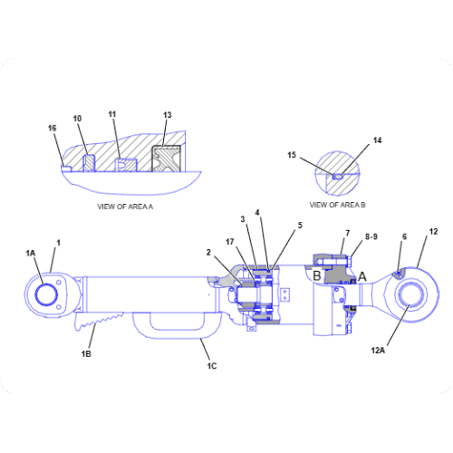 Bulldozer D10R Tilt Cylinder Assembly 315-7856/3157856
