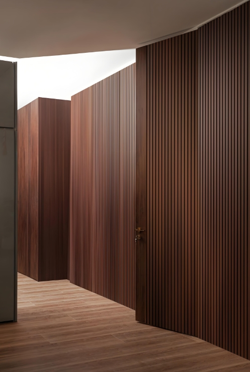 wooden slat door
