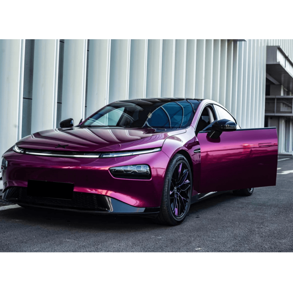 Glass Tower Red Auto Wrap