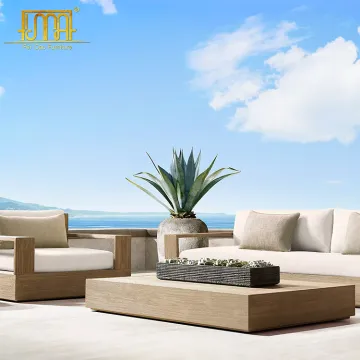 Teak Wooden Outdoor Patio Garden Furniture Sets - Lounge & Single Sofa