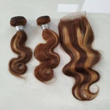 2021 Wholesale Colored Human Hair  P4/27 Human Hair Bundles