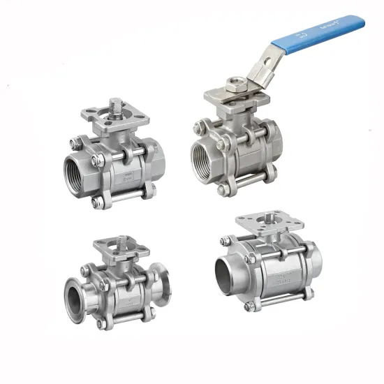 medium temperature 3 pc ball vale with iso5211