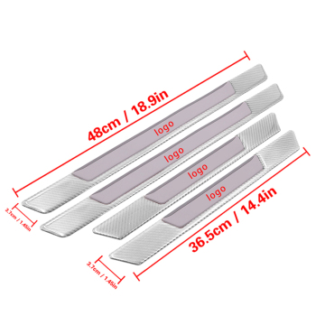 Carbon Fiber Car Door Sill Protector Stickers - Auto Accessory