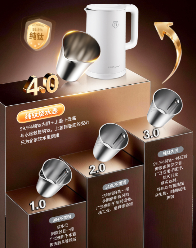 Pure Titanium Electric Kettle