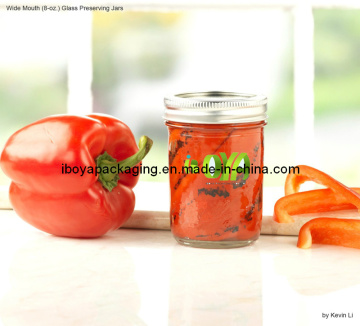Wide Mouth (8oz) Food-Preserving Glass Jar