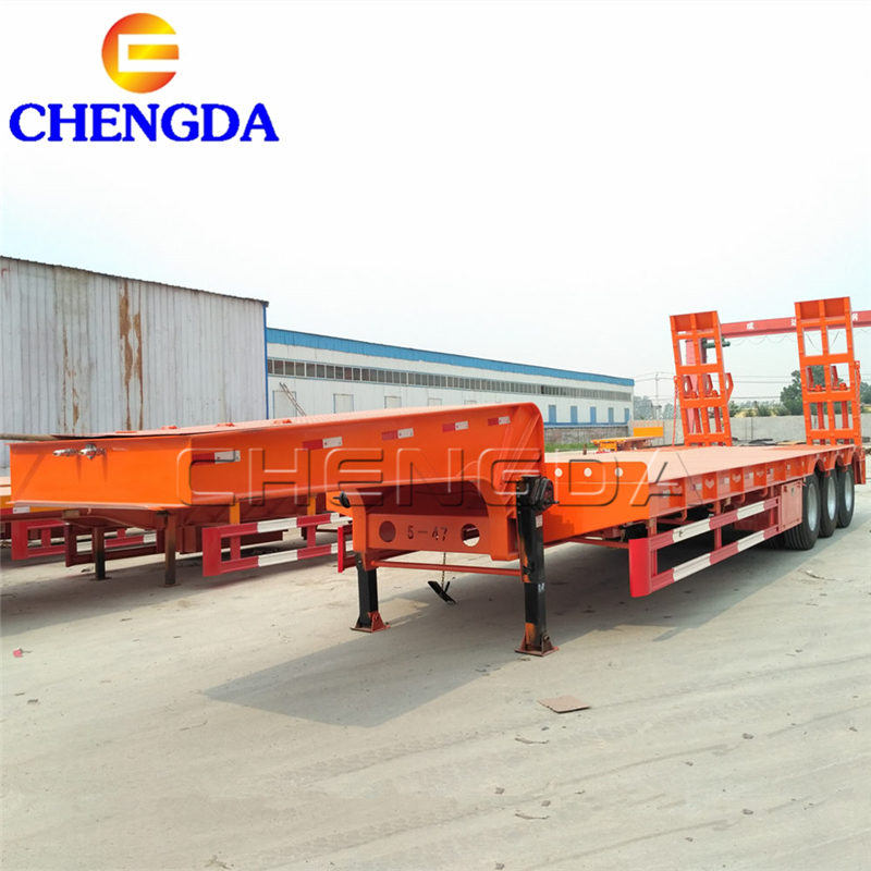 3 axles low bed trailer