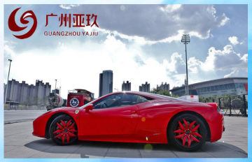 Pvc Red Gloss Vinyl Wrap With Release Channels For Car Wrapping