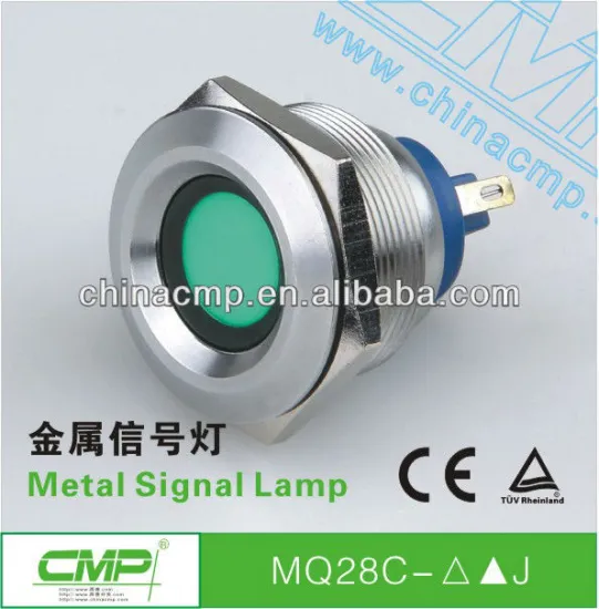 auto metal panel 12v led signal miniature lamp ,stainless steel anti-vandal waterproof indicator roof light pilot lamp (TUV,CE)