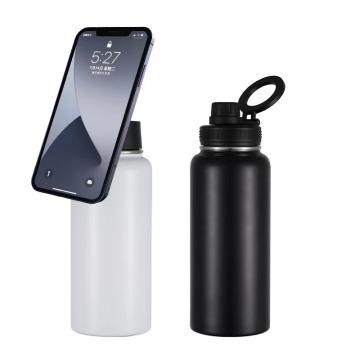 2024 Premium Stainless Steel Vacuum Thermos Cup with Phone Stand