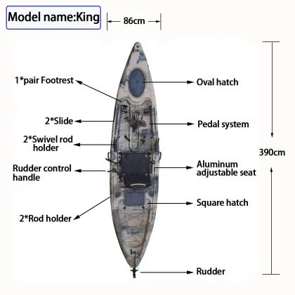 13ft Angel Pedale Mare Pesca a Pedali Jet Kayak: Your Ultimate Water Adventure Solution