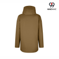 Parka com capuz impermeável com isolamento de comprimento médio para homens