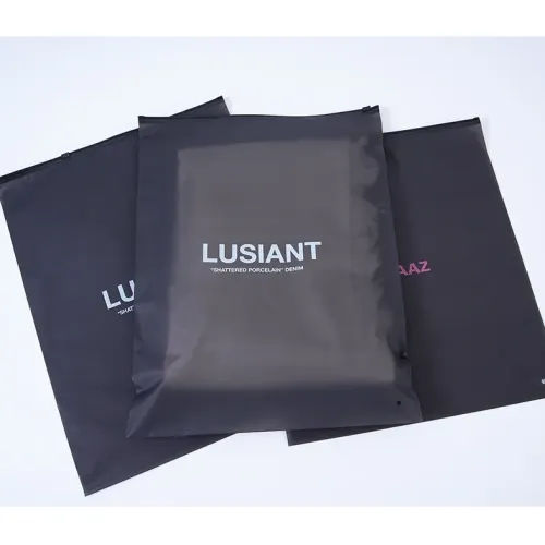 حقيبة ملابس زيبلوك من البولي ايثيلين باللون الأسود