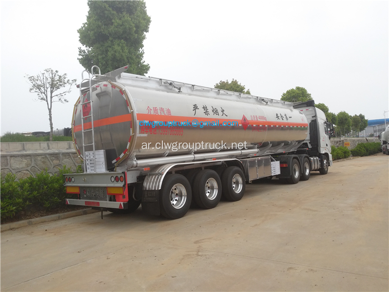 Three axle 42 CBM aluminium alloy نصف مقطورة