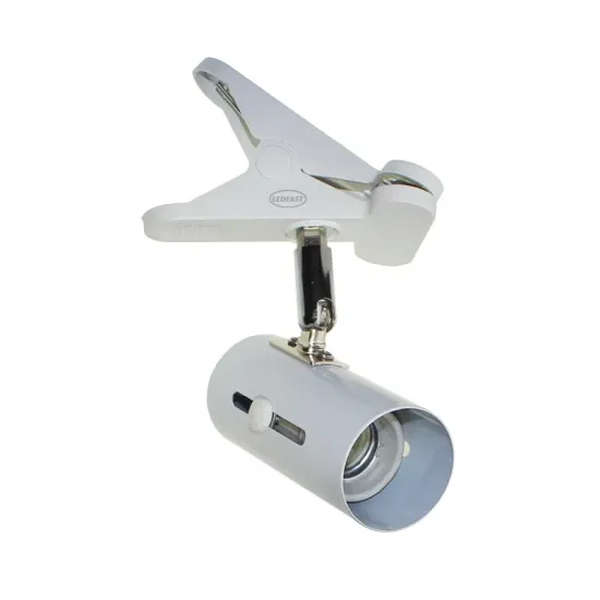 LEDEAST E27/E26 AC Light Fixture with Clamp, Electric Wire, and On-Off Switch