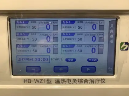 Hyperthermic Electroacupuncture and Moxibustion Device Output Channel 6 moxibustion heads