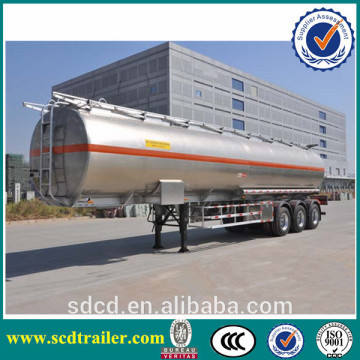 2016 42cbm Stainless steel fuel tanker trailer for sale, carbon steel oil tank semi trailer, aluminium alloy fuel tank trailer