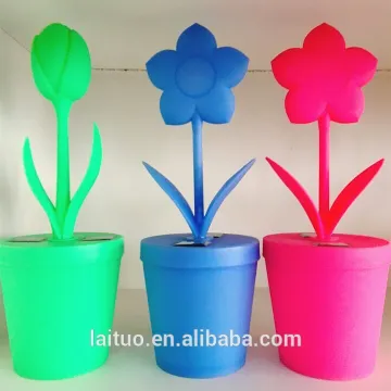 2015 new designed led solar panel power red flowers decoration Landscape garden lamp