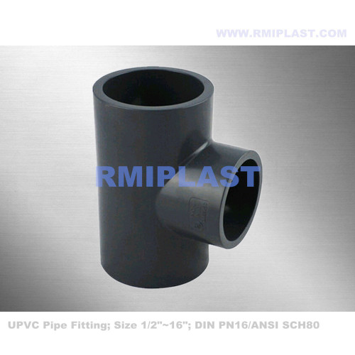 UPVC Equal Tee D25mm a D400mm PN16