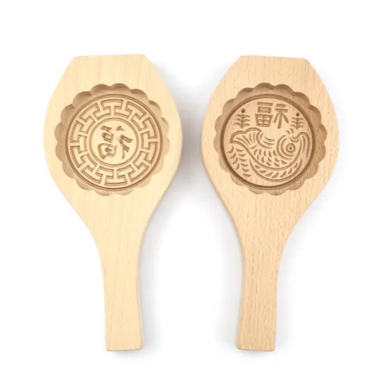 583 Antique Chinese Mooncake Moulds: Vintage Wood Decorations and Edible Artifacts