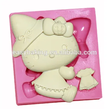 Customize Cake Decoration Kitty Cat Fondant Silicone Mold