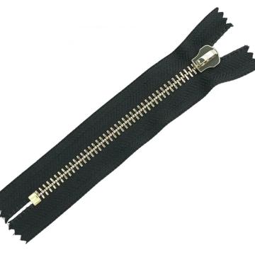 سحاب YKK أصلي معدني أبيض نحاسي سحاب مزدوج