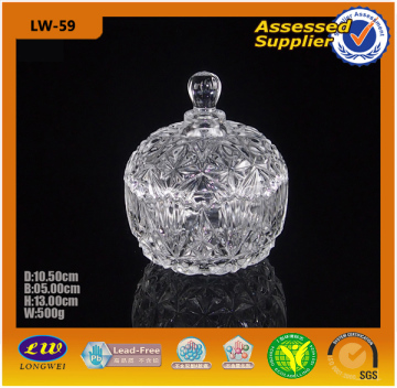 Popular Glass Jar/ Glass Candy Jar (LW-59)