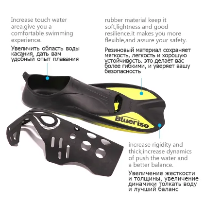 BR BLUERISE Flippers Water Sport Swimming Fins Snorkel Neoprene Anti-slip Swim Shoe Scuba Swimming Diving Fins For Adults