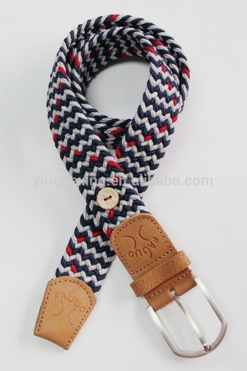 Wholesale Customized Factory Jeans Braided Fashion Woven Elastic Stretch Braided Belts