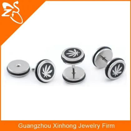 2015 wholesale unique stud earrings bullet shape ear plug