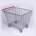 Warehouse Logistics Wire Mesh Stock Basket Trolley