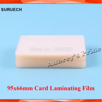 Free CP 50mic(2mil) 100pcs 95x66mm PVC Clear Glossy 2Flaps Laminating Pouch Film Name Card Protecting for Hot Laminator