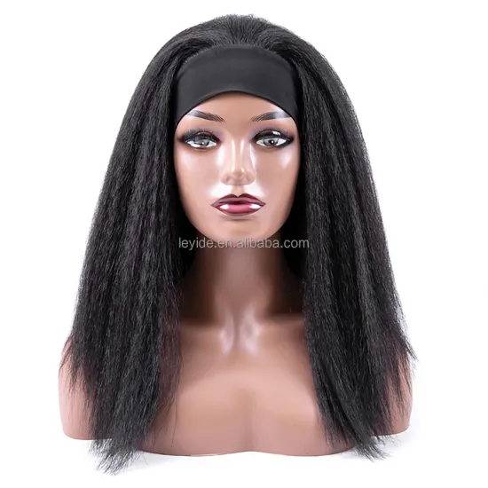 Wholesale Head Band Wig, Kinky Straight Synthetic Headband Wig, Headband Wigs For Black Women