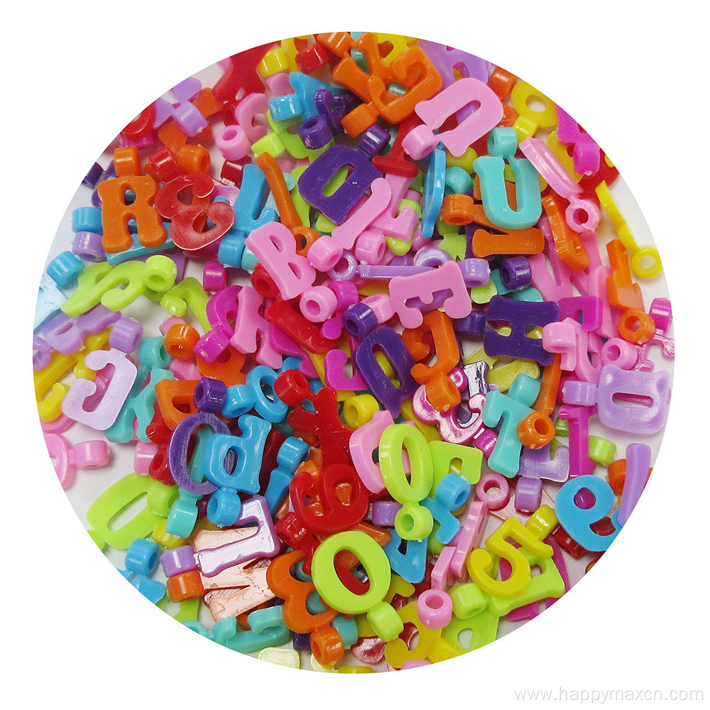 Colored big braille mixed package alphabet beads