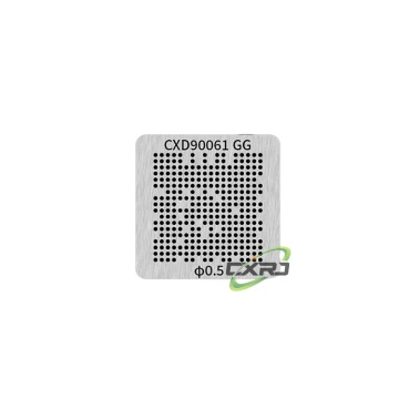 CXD90061/CXD90061GG BGA REBALLING के लिए 90x90 मिमी स्टेंसिल - डायरेक्ट हीटिंग टेम्पलेट