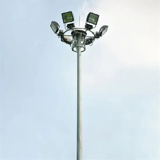 25m to 30m Galvanized High Mast Flood Lighting Poles Price