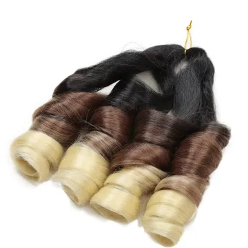 22inch Loose Wave Crochet Hair Braids Big Wave Wavy Crochet Synthetic Braiding Hair Pre-stretched Ponytail Extension