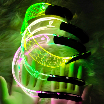 2023 New Rave LED Neon Light-Up Glasses - Cyberpunk Futuristic Electronic Lights