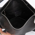 Elegante schwarze Leder -Make -up -Tasche für Damen