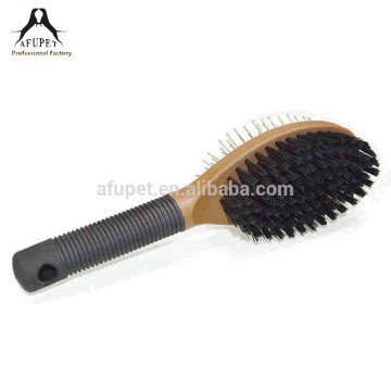 Wooden 2 in 1 Pet Deshedding Tool Pet Grooming Brush For Wholesale