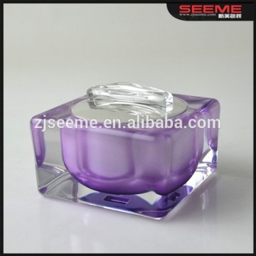 Latest style square shaped acrylic jar; 15g 30g 50g personal care cosmetics packaging