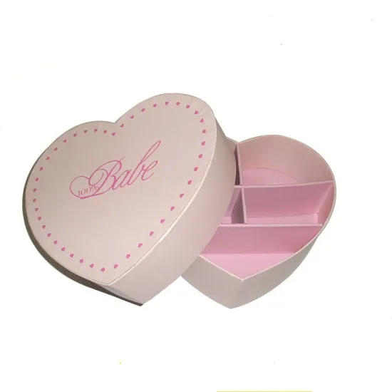 Heart Shaped Wedding Favor Box With Divider