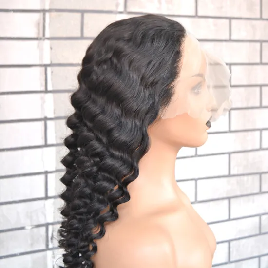 180% Density Transparent 13x4 Lace Front 28 30 Inch Long Human Hair Wigs Women Loose Deep Wave Wig
