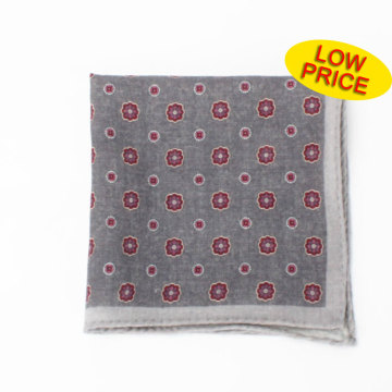 Hot Selling High-End Wool Pocket Squares for Men - Digital Print, Hand-Rolled