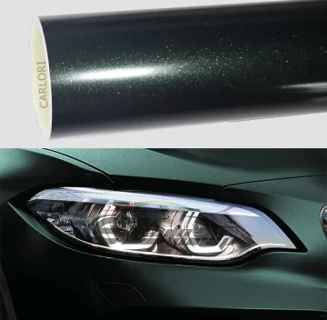metallic diamond matte dark green car wrap vinyl