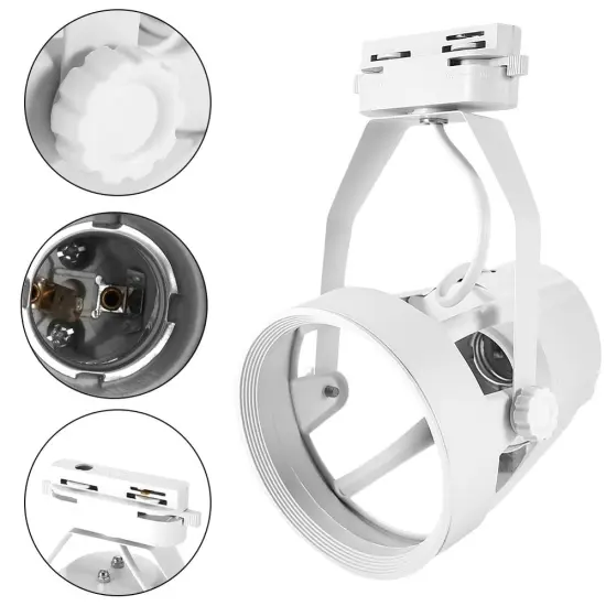 E27 lamp holder PAR30 bracket track spotlight par lamp bracket commercial lighting high power track light shelf E27 light holder