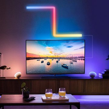 Glide Rgbic Smart Wall Light Music Sync LED Light Bar สำหรับการตกแต่งห้องเล่นเกม