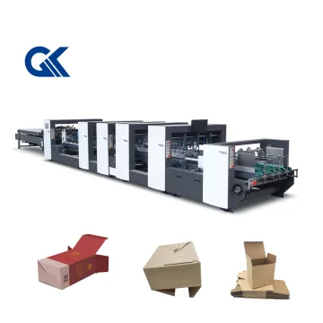 ROLAM Straight DOUBLE Line Prefolding Auto Lock Corrugated Carton Folder Gluer Machine