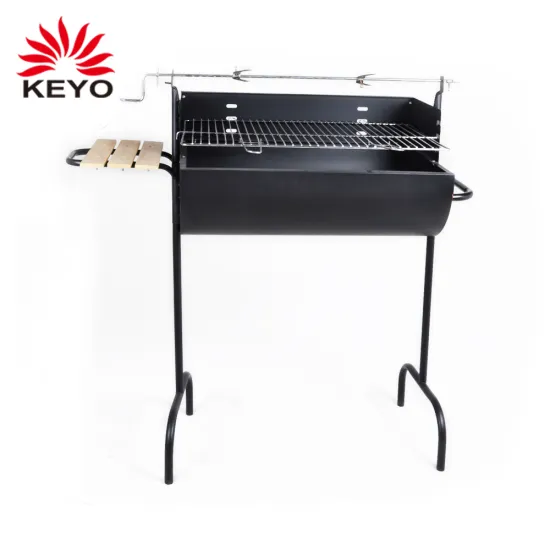 Tambor de aceite para barbacoa al aire libre, barbacoa de carbon, parrilla en forma de barril con asador