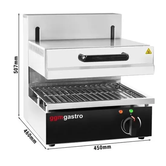 Bakery Toaster Pita Oven/ Salamander with Height-Adjustable Heating Element