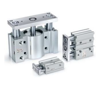 SMC Guide Rod Cylinder MGPM16-20Z: Aluminum Alloy, Thin Pneumatic Cylinder